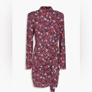 VERONICA BEARD Louella Floral Stretch Silk-Satin Mini Dress